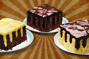 1980s Stripe-it-Rich cake recipes