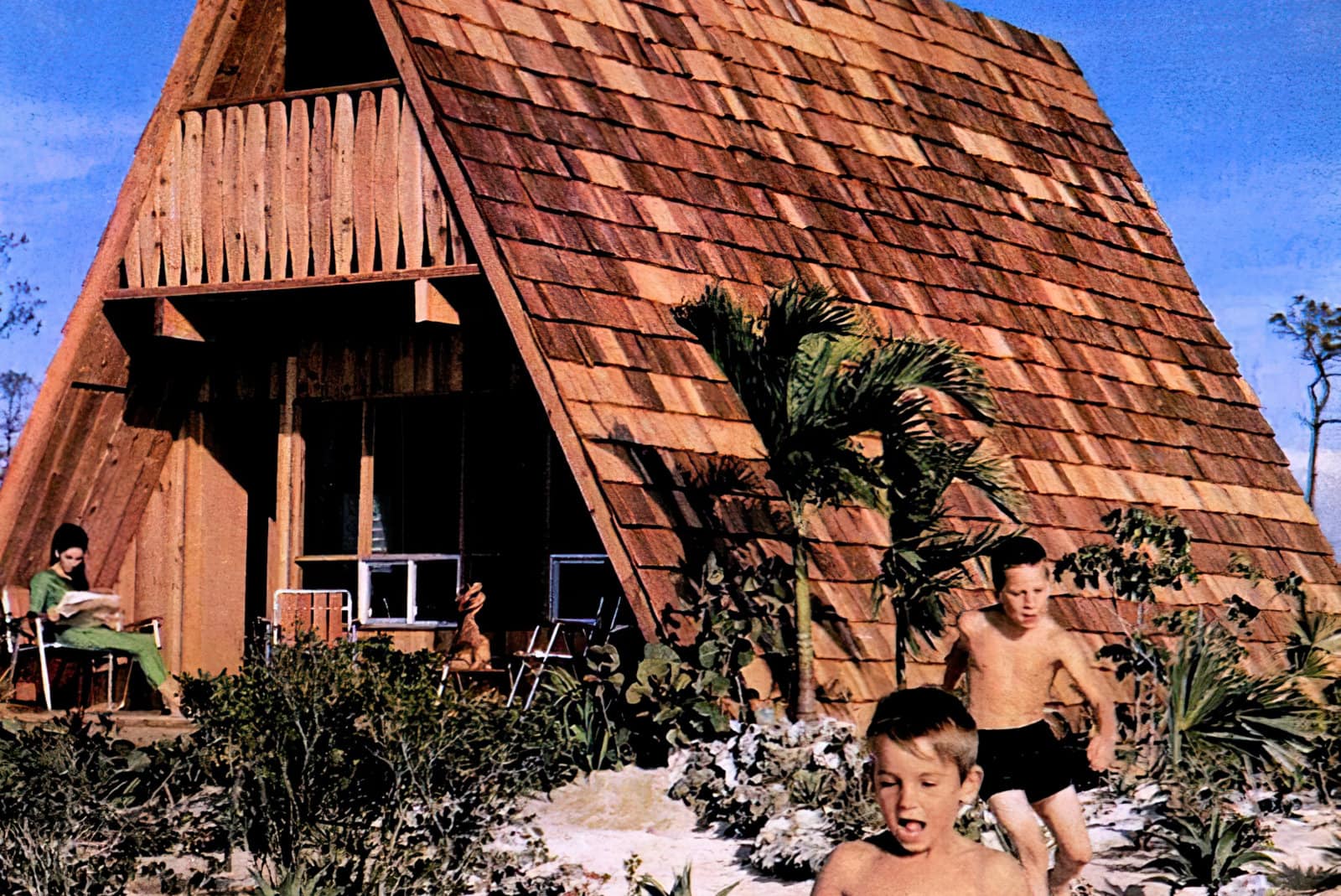 A-frame house design from the sixties