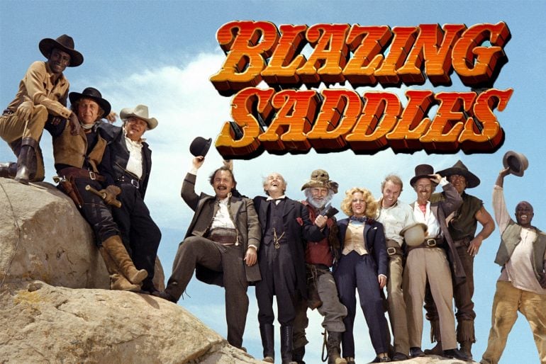 About the 1970s western comedy movie Blazing Saddles