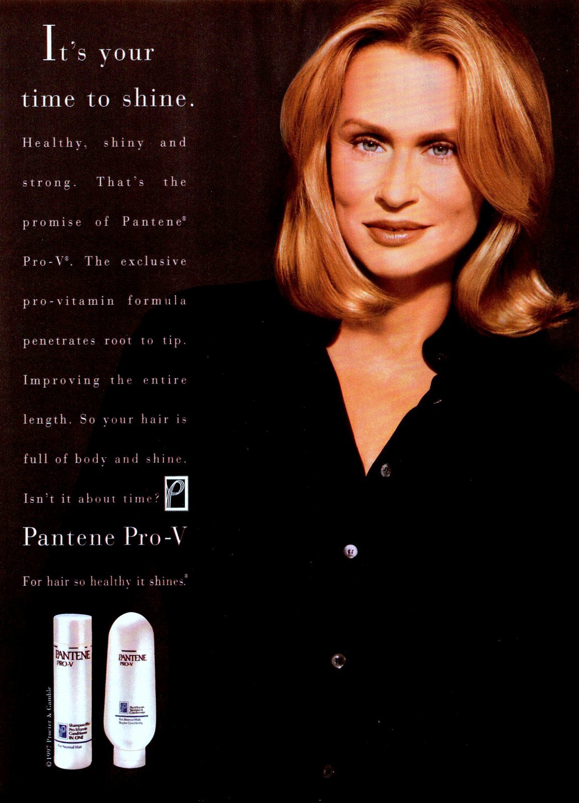 Actress Lauren Hutton for Pantene shampoo and conditioner (1997)