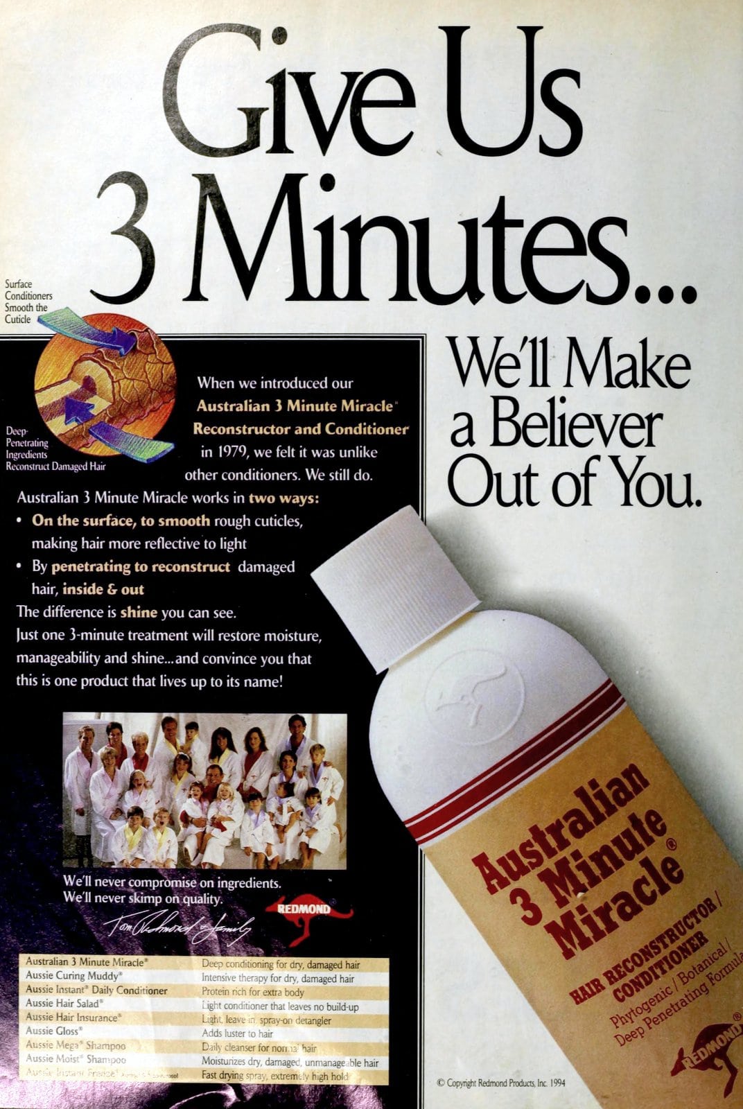 Australian 3 Minute Miracle hair resonstructor and conditioner (1994)