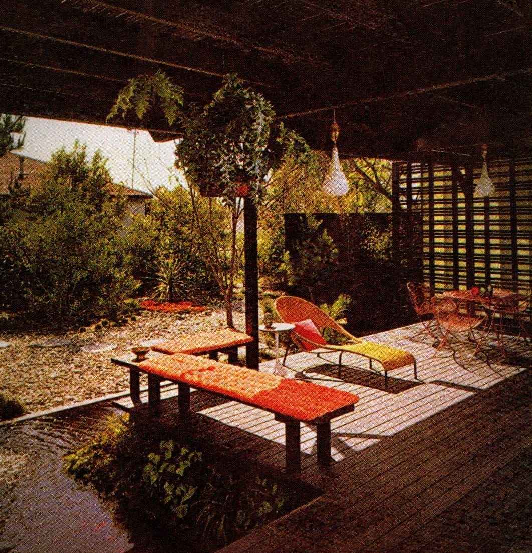 Vintage backyard covered patio inspiration from 1965