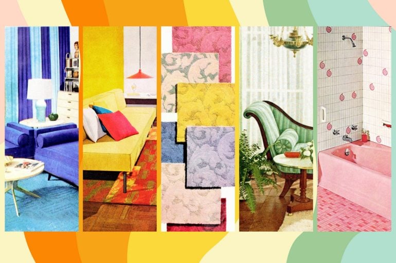 Colorful vintage 1950s home decor at Click Americana