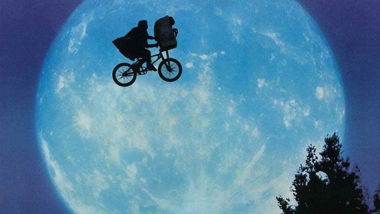 E.T. the Extra-Terrestrial movie - flying bicycle