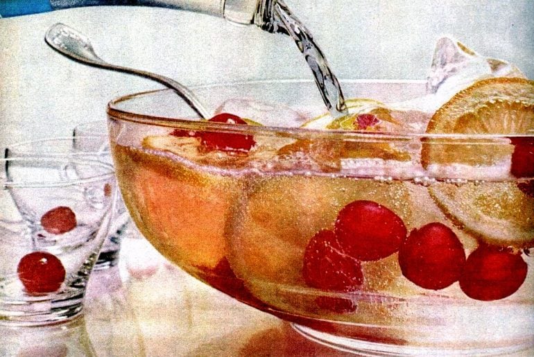 Ebony Dec 1959 Christmas punch bowl food drinks