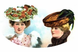 Fashionable vintage women's hats from the turn of the century