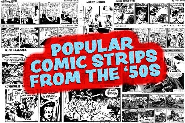 Favorite 1950s comics. Popular comic strips from 1954