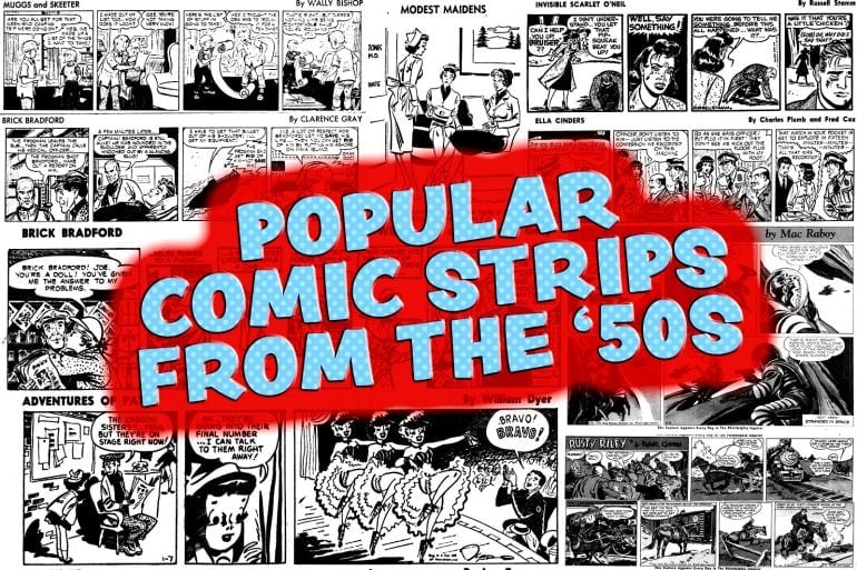 Favorite 1950s comics. Popular comic strips from 1954