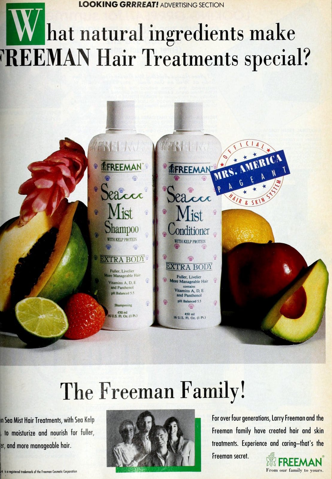 Freeman Sea Mist shampoo and conditioner (1991)