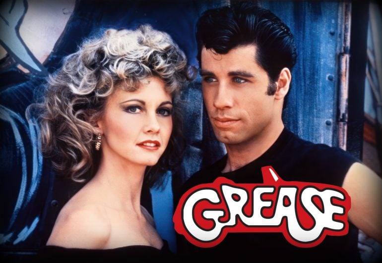 Grease movie with Olivia Newton John and John Travolta