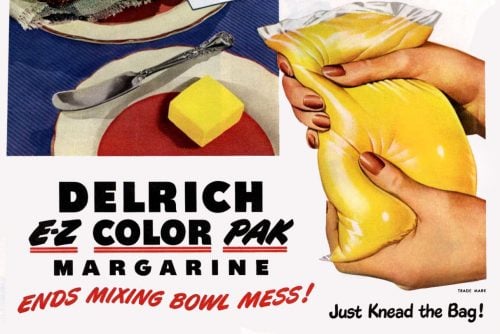 Margarine - Just knead the bag to make it yellow