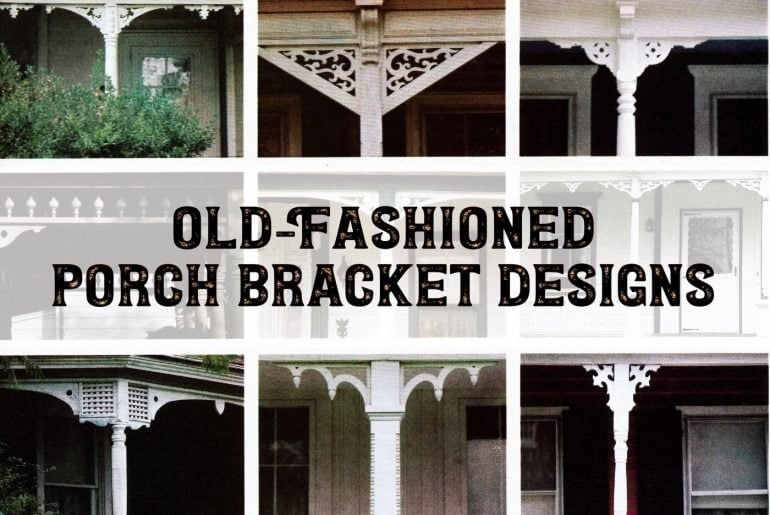 Old-fashioned wood porch bracket designs