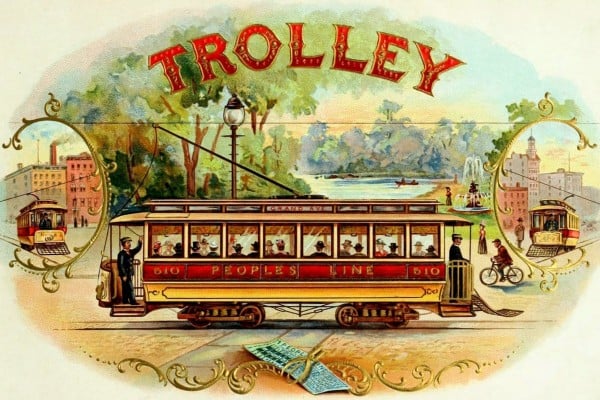 Old streetcars and trolley cars - City railroad cars