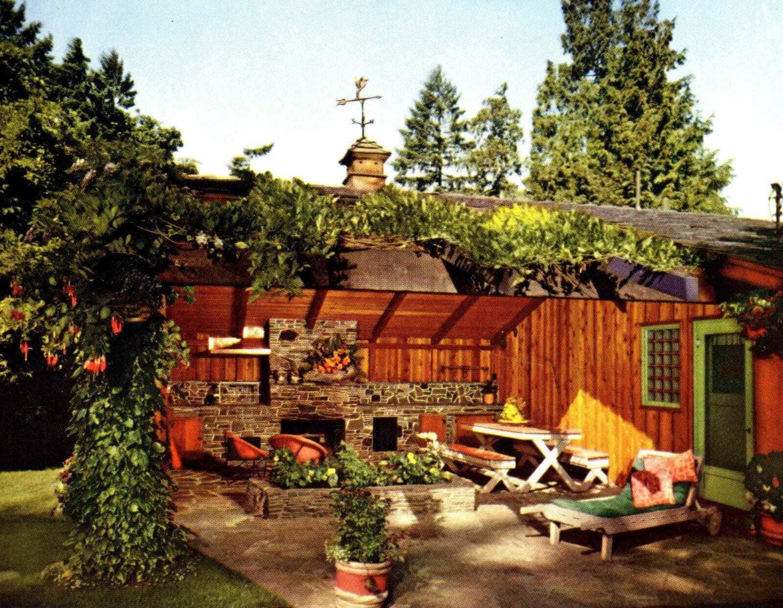 Open room garden outside - Vintage backyard inspiration from 1962