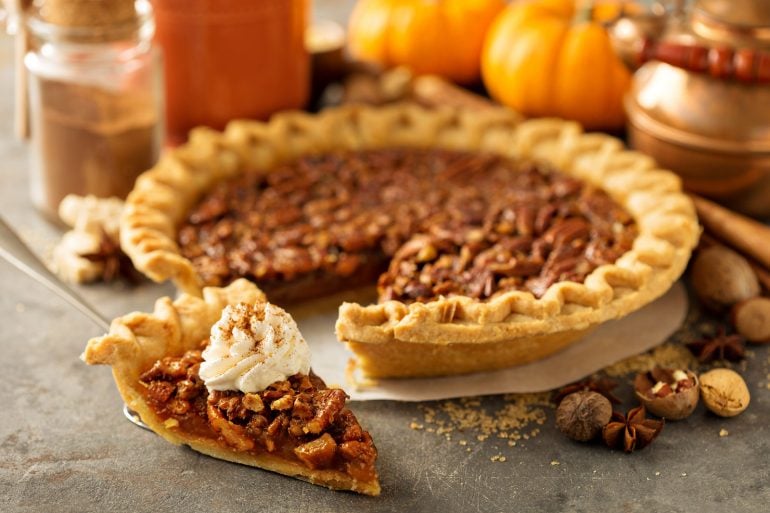 Pecan pumpkin pie