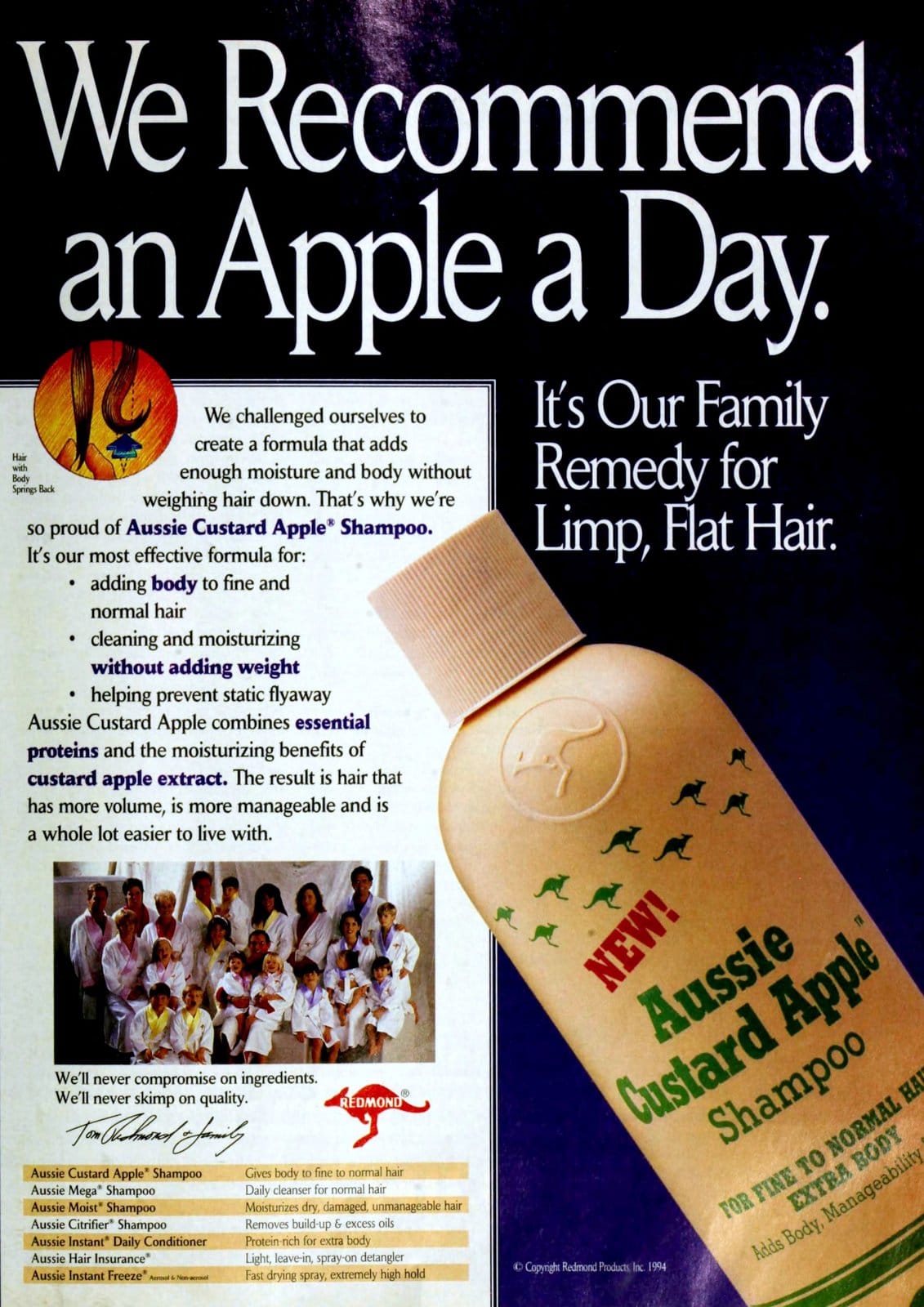 Retro Aussie Custard Apple shampoo (1995)