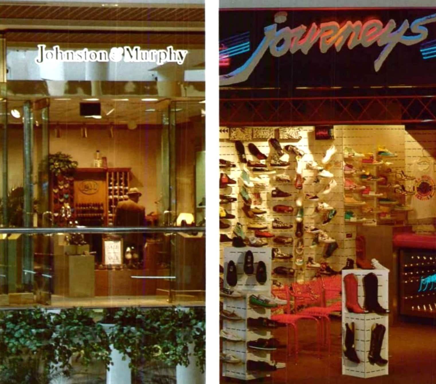 Retro Johnson and Murphy store and Journeys shop (1988)