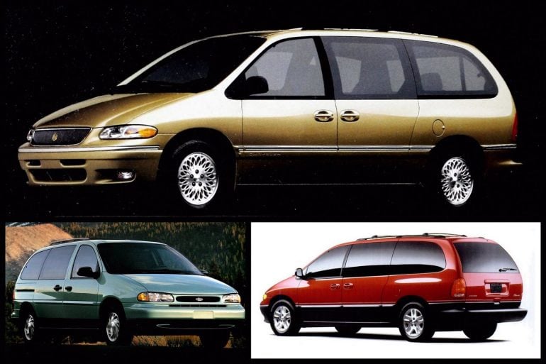 retro 80s and 90s minivans