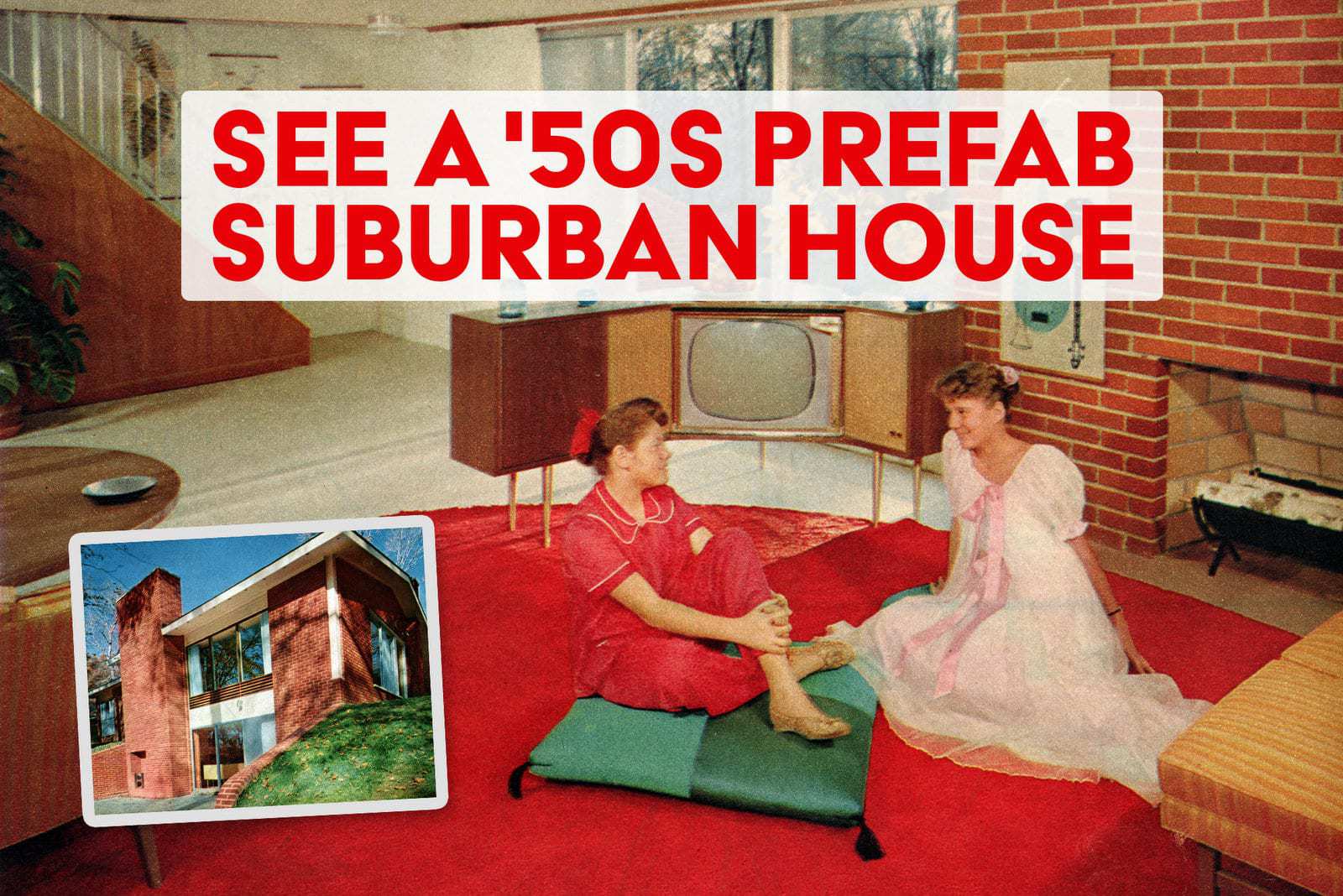 See a vintage 1950s prefab suburban house