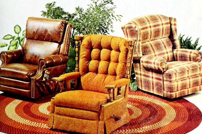 See old La-Z-Boy recliners, easy chairs, swivel rockers and more from the 70s