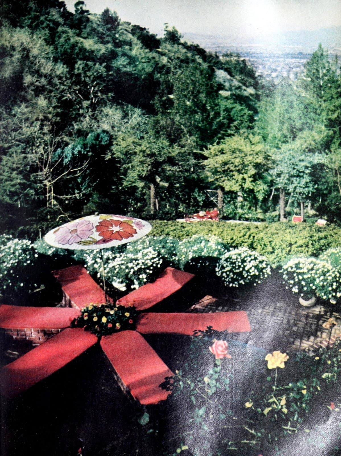 Starburst sun terrace in the '60s backyard (1966)