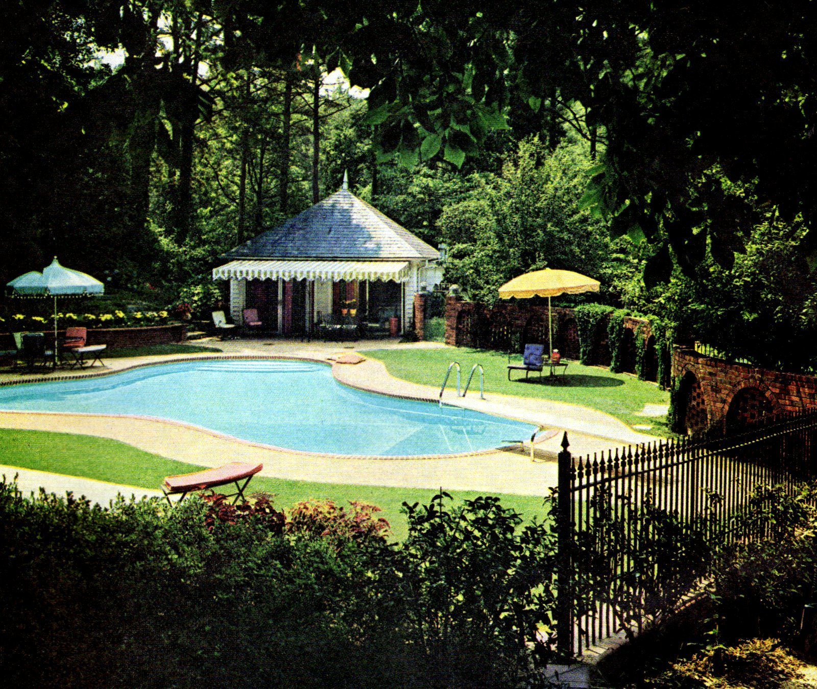 Summer 1967 - Backyard pool and cabana house