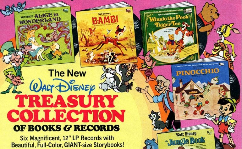 Take a trip back to your childhood with these vintage Walt Disney book-record combos from the 70s