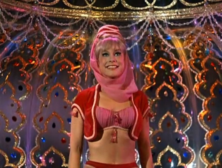 The I Dream of Jeannie bottle TV magic with props, sets ang special effects