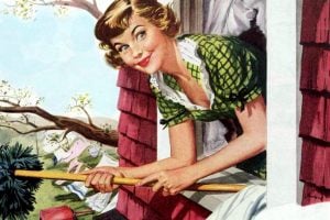 The perfect 50s housewife Cleaning your home