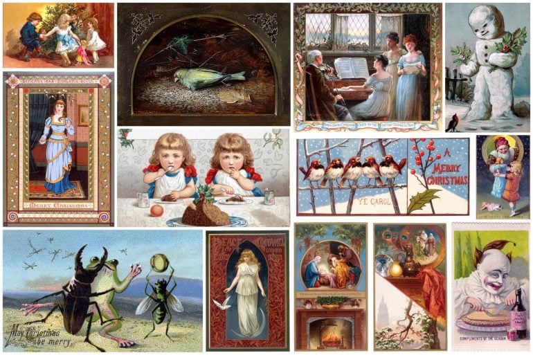 Victorian Christmas cards Antique holiday from quaint to weird