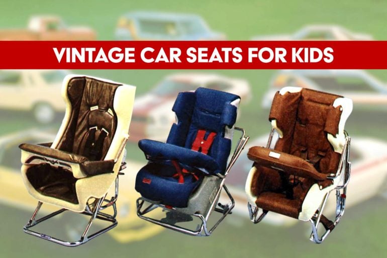 Vintage car seats for babies and kids from the 60s, 70s, 80s, 90s