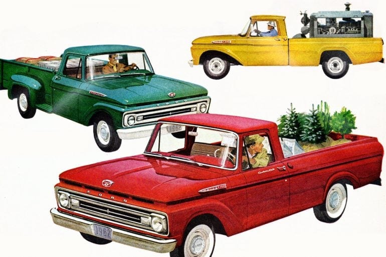 Vintage Ford pickup trucks