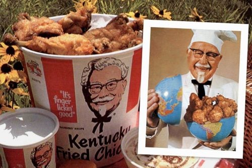 Vintage KFC Colonel Sanders - Kentucky Fried Chicken fast food chain history