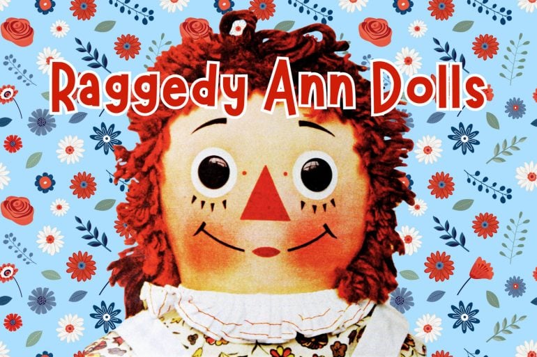 Vintage Raggedy Ann dolls at Click Americana