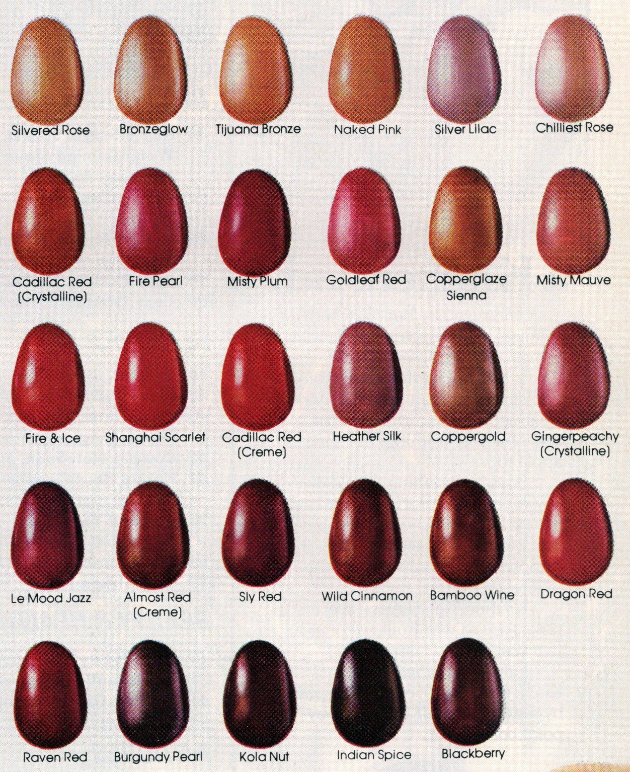 109 colors of retro Revlon nail polish from the '80s