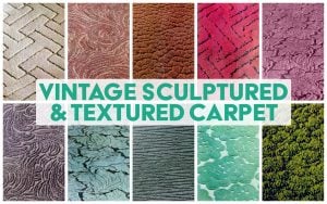 Vintage sculptured and textured carpet