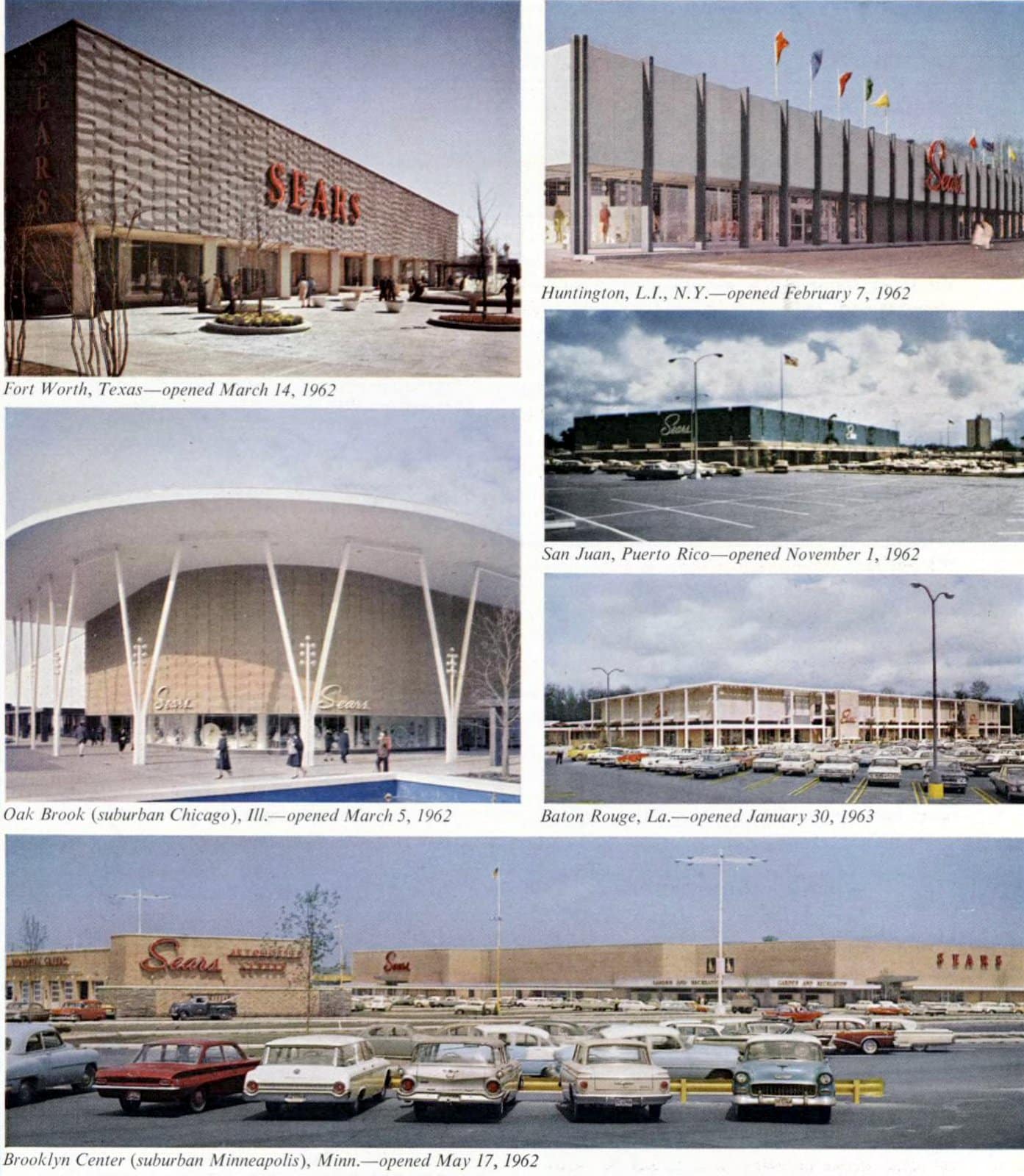 Vintage Sears department stores in 1962