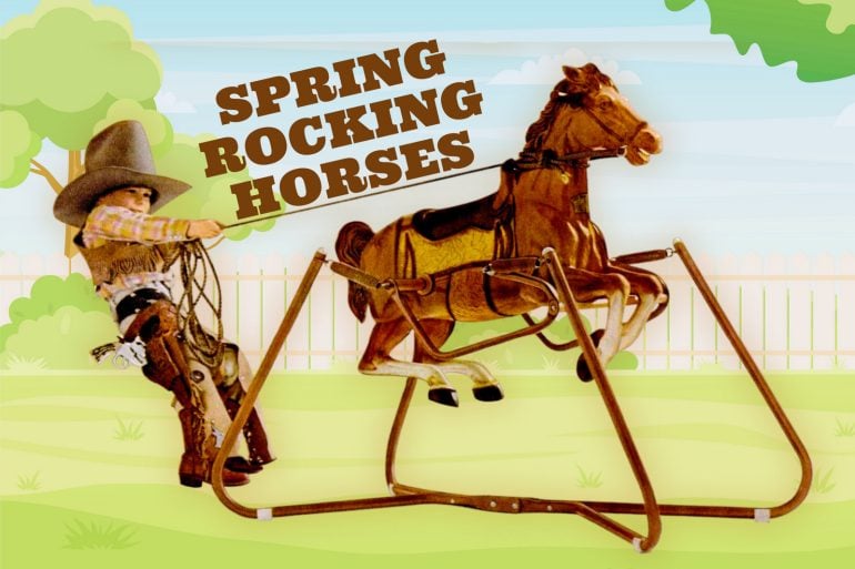 Wonder horses and vintage ride-on spring rocking horse toys at ClickAmericana com